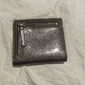 Kate Spade silver glitter wallet